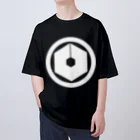 DRIPPEDの乃木亀甲紋 白ロゴ オーバーサイズTシャツ