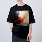 ものくらふとの炎と煙 Oversized T-Shirt