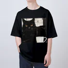 kuroneko0405の黒猫とコーヒー③ Oversized T-Shirt