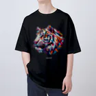 BlackSoddy'S SHOPのタイガーPolygonal Oversized T-Shirt