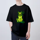 JINPIN (仁品)の待ちきれない猫 Oversized T-Shirt