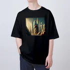 のんびりアート工房のジオメトリック都市 Oversized T-Shirt