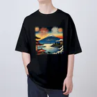 日本の風景 COOL JAPANの日本の風景、夏の風物詩、花火　Japan in summer、HANABI Oversized T-Shirt