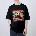 日本の風景 COOL JAPANの日本の風景:SL 蒸気機関車、 Japanese senery: steam locomotive Oversized T-Shirt