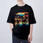 日本の風景 COOL JAPANの日本の風景:人力車で散策、Japanese scenery: Stroll around by jinrikisha Oversized T-Shirt