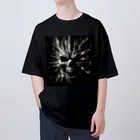 4146-のガラスのスカル Oversized T-Shirt