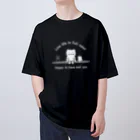 カワラリマーの仲良し猫とカエル(ブラック) Oversized T-Shirt