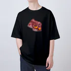 イエネコの豚バラレイヤーズ Oversized T-Shirt