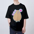 LalaHangeulの鬼天竺鼠(カピバラ) オーバーサイズTシャツ