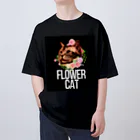 アメショのドラ猫ちゃん（18）のお店のフラワーキャットのドラ猫ちゃん Oversized T-Shirt