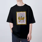 ポケファス ショップの【テーブルクロス引きしたらドロボーネコいた】TS オーバーサイズTシャツ