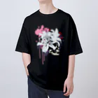 nanaqsaのLily Skull [Pink] オーバーサイズTシャツ