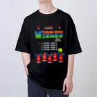 Siderunの館 B2のレトロゲーム風なタコさんウインナー オーバーサイズTシャツ