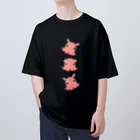 LalaHangeulのめんだこさん　トリオ オーバーサイズTシャツ