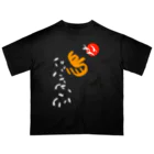 Siderunの館 B2の和デザインな烏(白) オーバーサイズTシャツ