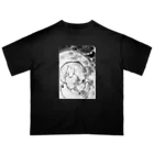 家の中の蛙 SUZURI店／森本のふたつの(黒) Oversized T-Shirt