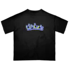 くぅTikTok猫部のにゃん太郎肉球ウクライナカラーTシャツ Oversized T-Shirt