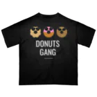 テモアシドーナツ（ドーナツギャング）のドーナツギャング＜ブラック＞ オーバーサイズTシャツ