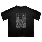 drawing_no_goodsのinner world_whiteprint オーバーサイズTシャツ