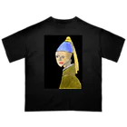 Genart0717のGirl with a pearl earring　フェルメールの真珠の耳飾りの少女 オーバーサイズTシャツ