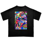 結華の障害者アート 手描きイラスト カラフル オーバーサイズTシャツ