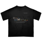 NOBLEROSEGRAFFITIのNRG.ローズメイク(WH) オーバーサイズTシャツ