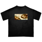 ⌬ LazyMEA ⌬のドット絵・アダムの創造 オーバーサイズTシャツ