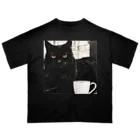 kuroneko0405の黒猫とコーヒー③ Oversized T-Shirt