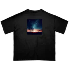 終わらない夢🌈の幻想的な夜空🌌 オーバーサイズTシャツ