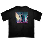 のんびりアート工房のサイバーパンク都市 Oversized T-Shirt