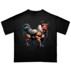 animal×animalのchicken×bull=? オーバーサイズTシャツ