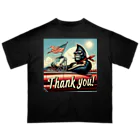 NAOKI_canonのゴリラのThank you！（赤い車①） オーバーサイズTシャツ