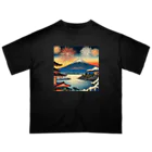 日本の風景 COOL JAPANの日本の風景、夏の風物詩、花火　Japan in summer、HANABI Oversized T-Shirt