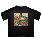 日本の風景 COOL JAPANの日本の風景、お城　Japanese castle オーバーサイズTシャツ