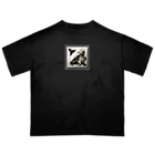 Black_White_GoldのFlower オーバーサイズTシャツ