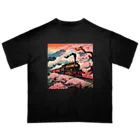 日本の風景 COOL JAPANの日本の風景:SL 蒸気機関車、 Japanese senery: steam locomotive Oversized T-Shirt