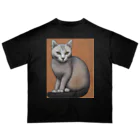 F2 Cat Design Shopのhairless cat 001 オーバーサイズTシャツ