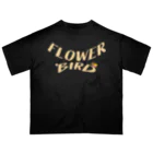 Yums CollectionのBlack Flower Bird オーバーサイズTシャツ