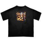 kaitaku1215の中世ファンタジー美少女の大冒険 酒場と楽器演奏 オーバーサイズTシャツ