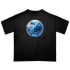 Ryoukaの地球_ガラス玉 オーバーサイズTシャツ