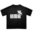 牛川 暗のグッズショップのUMA（白） オーバーサイズTシャツ