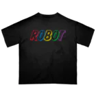 親子設計 ruchire 『知育文字』のROBOT  オーバーサイズTシャツ