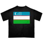 お絵かき屋さんのウズベキスタンの国旗 オーバーサイズTシャツ