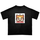 kk-welcomeの肉球で目隠し猫ちゃん オーバーサイズTシャツ