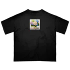 OkometoOmochiの紫陽花とポップコーン Oversized T-Shirt