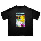 Manhole Delivery　の宇宙人と戯れる猫 オーバーサイズTシャツ Oversized T-Shirt