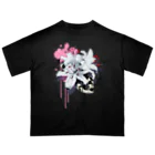 nanaqsaのLily Skull [Pink] オーバーサイズTシャツ