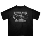 猫と釣り人のマサバ_8W オーバーサイズTシャツ