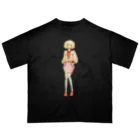 303companyのファッションデザイン画イラスト 「ピンクの女の子」 オーバーサイズTシャツ