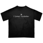 あおちゃん商会のI Love Tonkotsu (ホワイト) オーバーサイズTシャツ